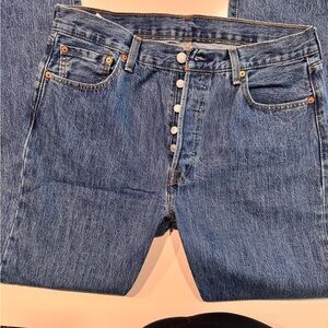 Levi's Men's Classic Indigo Straight Jeans Buttons